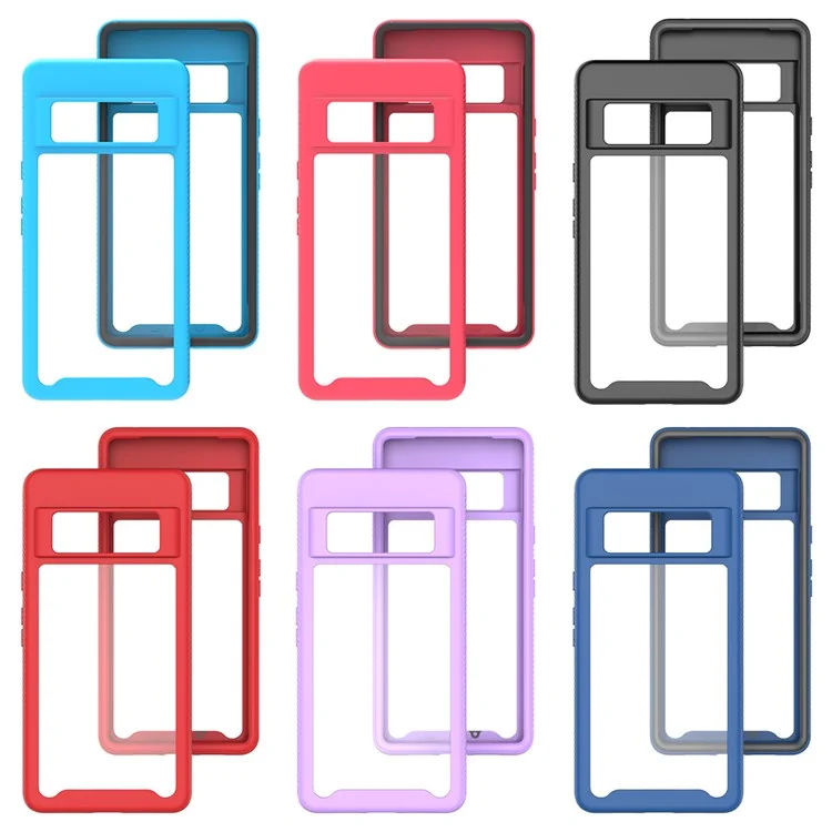 Full Coverage Pure Color Shock-absorbed Mobile Phone Case for Google Pixel 6 Pro - Black