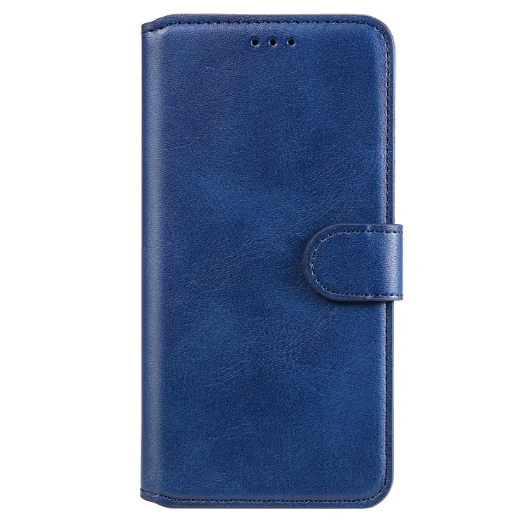 All-round Protective Leather Wallet Cell Phone Cover Shell with Stand for Google Pixel 6 - Blue