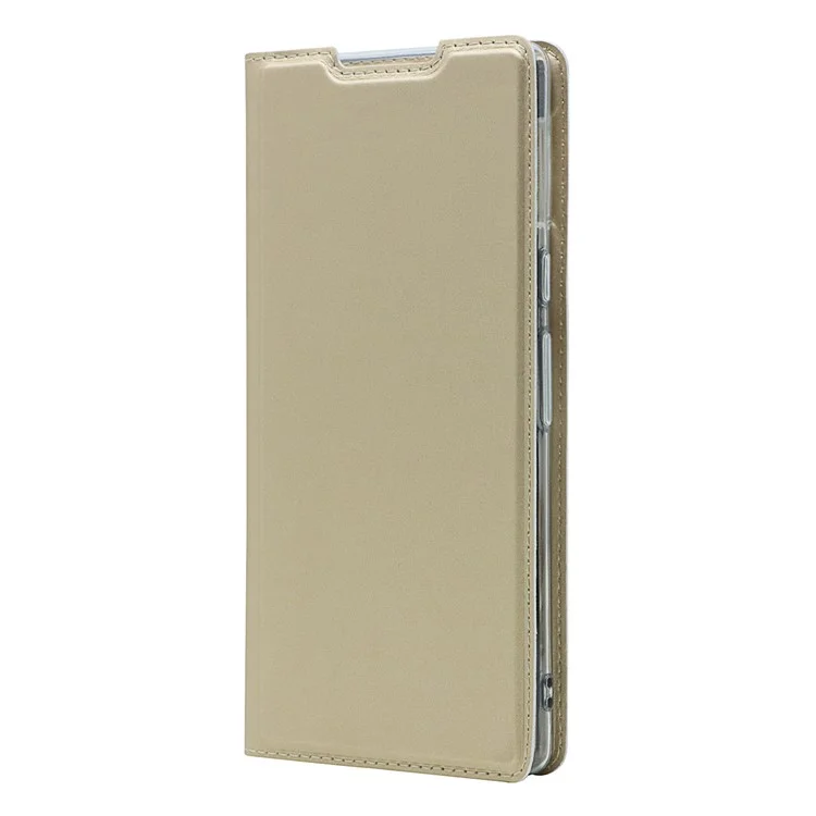 Card Holder Design PU Leather Magnetic Closure Cell Phone Case for Google Pixel 6 - Gold