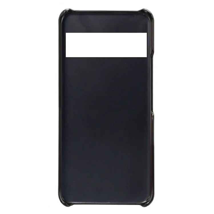 KSQ PU Leather + PC Combo Stylish Dual Back Card Slots Design Light Slim Hard Case for Google Pixel 6 Pro - Black