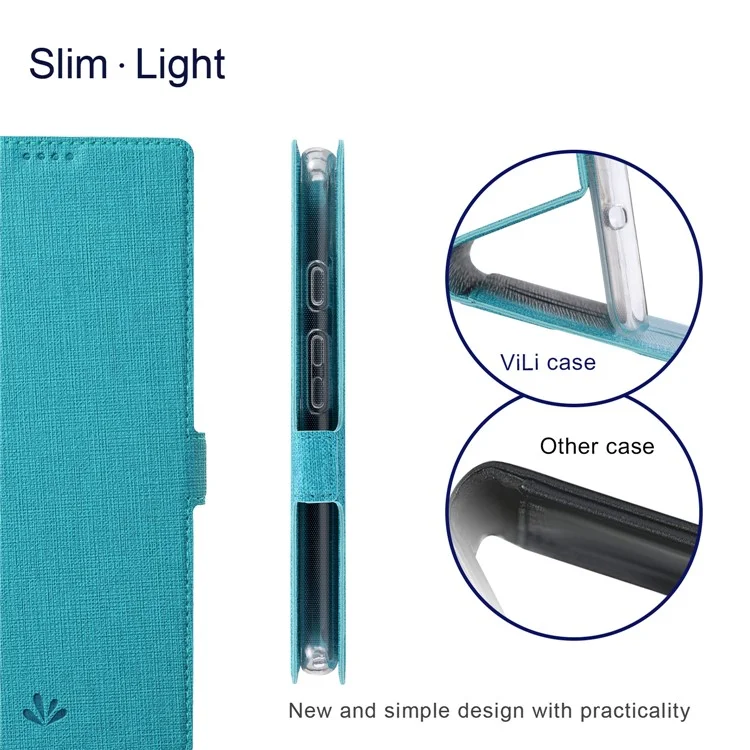 Vili K Series All-round Protection Stand Wallet Leather Phone Case Protector Для Google Pixel 6 - Синий