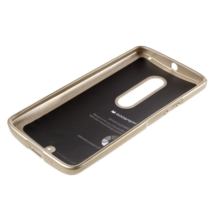 MERCURY GOOSPERY Flash Powder TPU Shell Cover Case for Motorola Moto X Play - Chamapgne