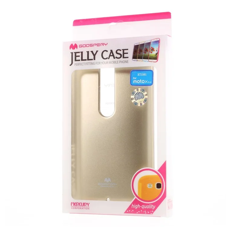 MERCURY GOOSPERY Flash Powder TPU Shell Cover Case for Motorola Moto X Play - Chamapgne