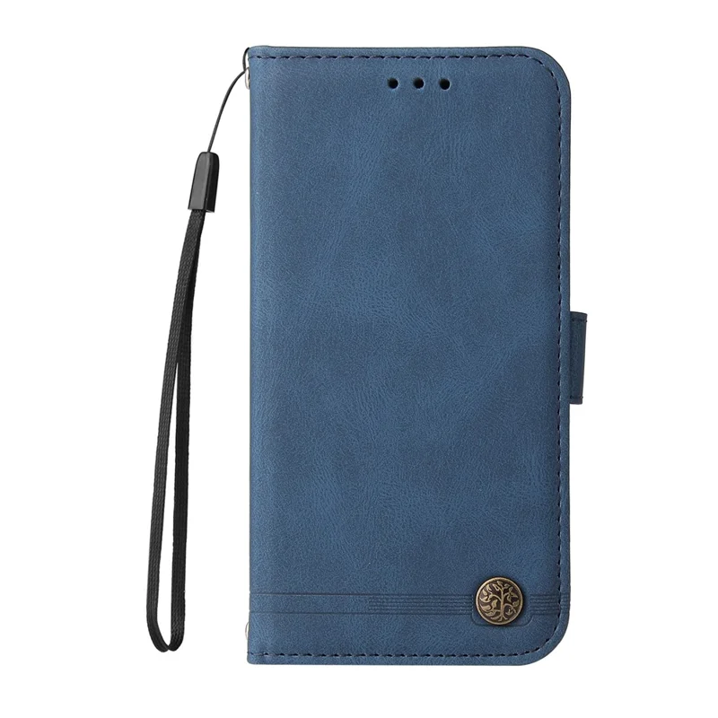 For Google Pixel 6 Leather Wallet Cases Skin Touch Phone Cover Stand with Strap Pro - Blue