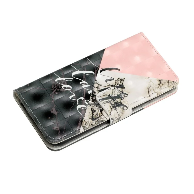 Motif Imprimement Light Spot Décor Support Pliable pu Couvercle de Boîtier de Téléphone en Cuir Avec Portefeuille Pour Google Pixel 6 Pro - Épissage Tri-couleur
