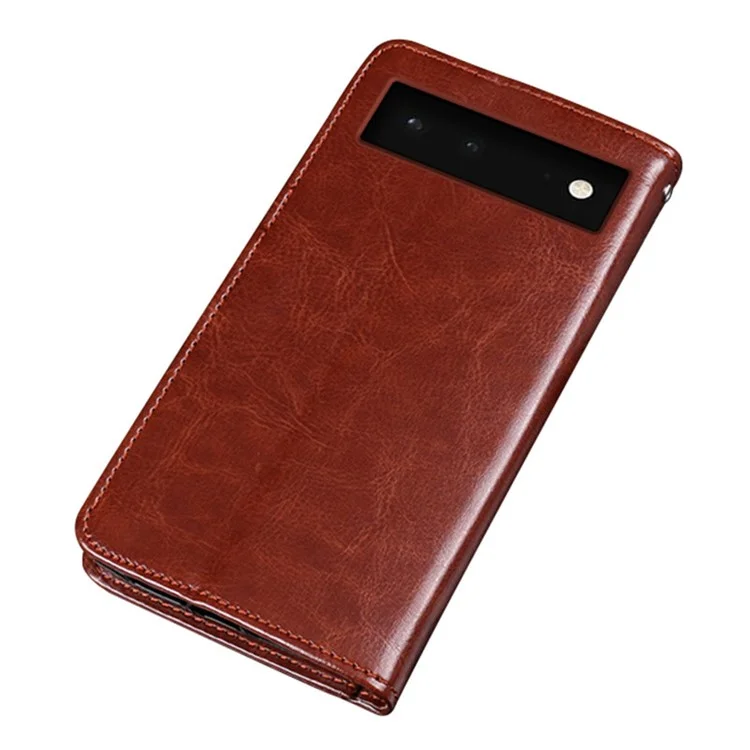 IDEWEI Étui de protection pour téléphone portable anti-poussière en PU et TPU pour Google Pixel 6 Pro - Noir