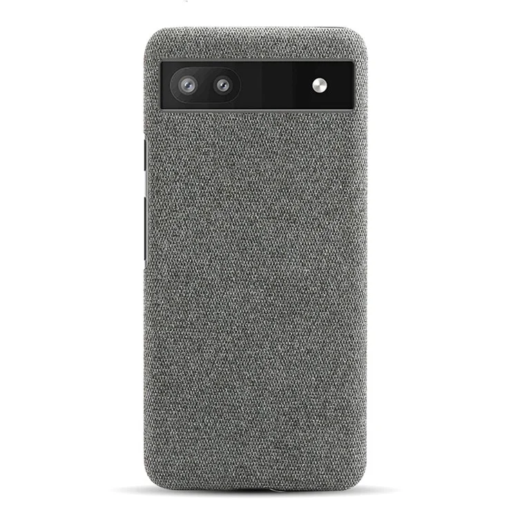 Cloth Texture Coating Shockproof Hard PC Phone Case Shell for Google Pixel 6a - Grey