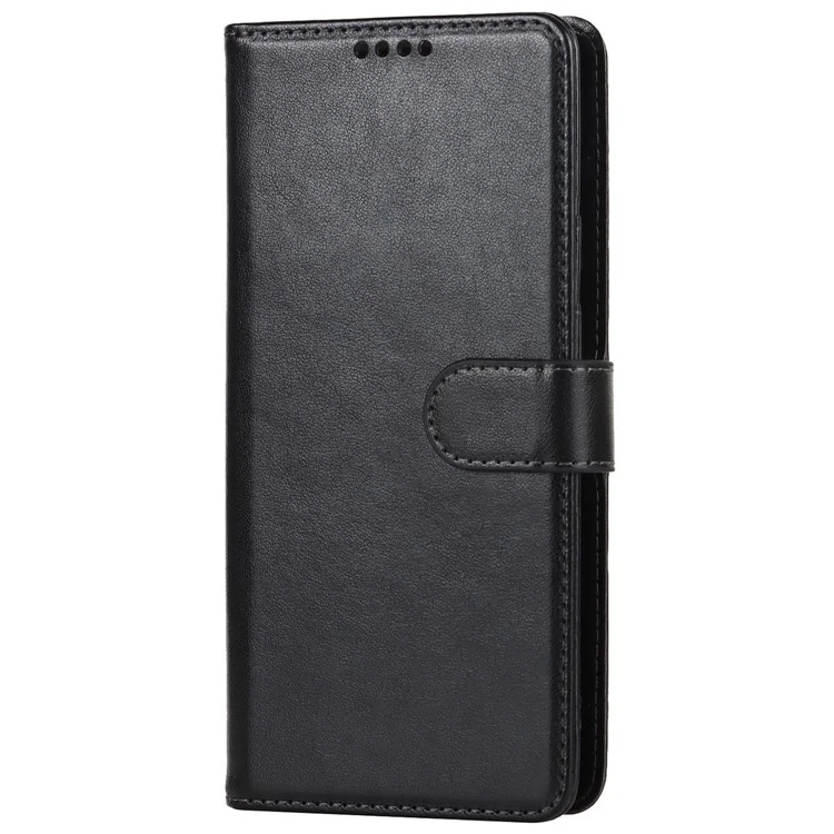 R61 Texture Fellée Seam Shockproof le Cuir Boîtier du Portefeuille Portefeuille Représentation du Téléphone Avec Sangle Pour Google Pixel 6 - le Noir