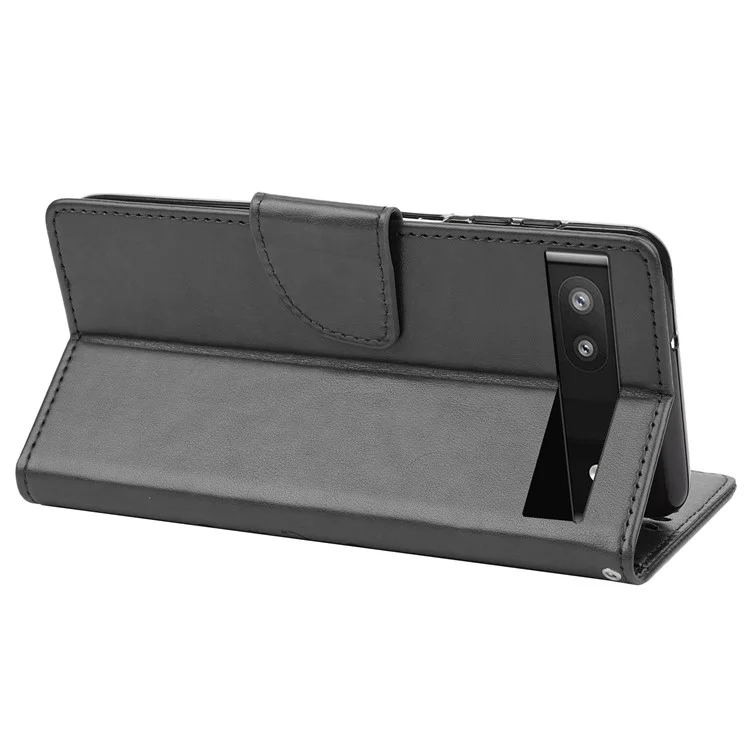 Estelicio Impresta Medible Mediciones Case de Teléfono de Cuero Cubierta de Billetera Práctica Para Google Pixel 6a - Negro