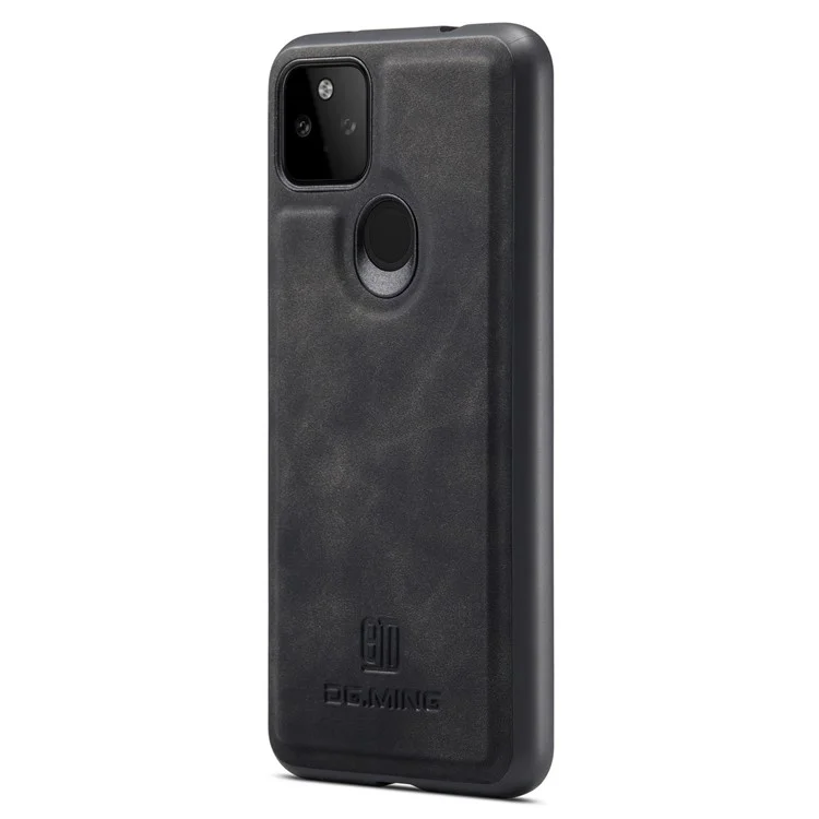Dg. Ming M2 Serie Front Card Slot Design Anti-Drop Magnetic Wallet Design Hybrid Case Con Cavalletto Per Google Pixel 5a 5G - Nero