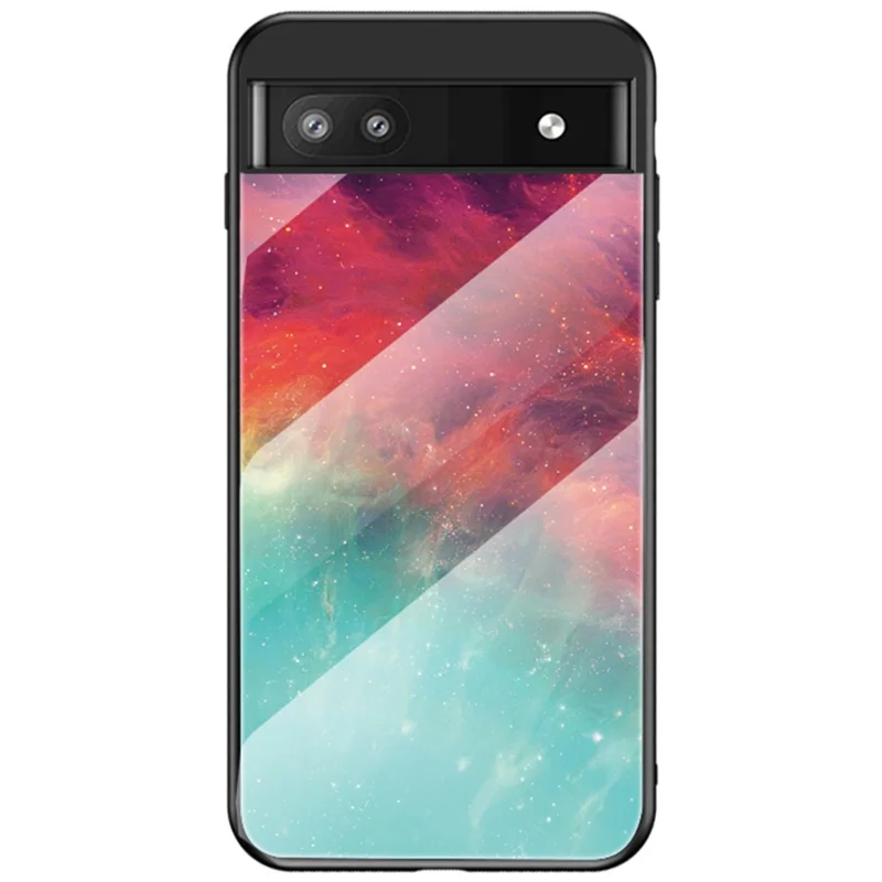 Starry Sky Pattern Tempered Glass + PC + TPU Slim Light Phone Case for Google Pixel 6a - Color Starry Sky