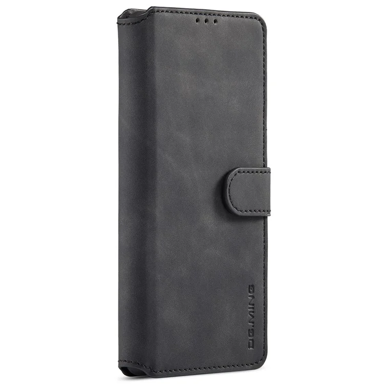 Dg. Ming Protección Completa Estilo Retro Cubierta de Cuero PU Case de Teléfonos TPU Con Billetera de Soporte Para Google Pixel 6 - Negro