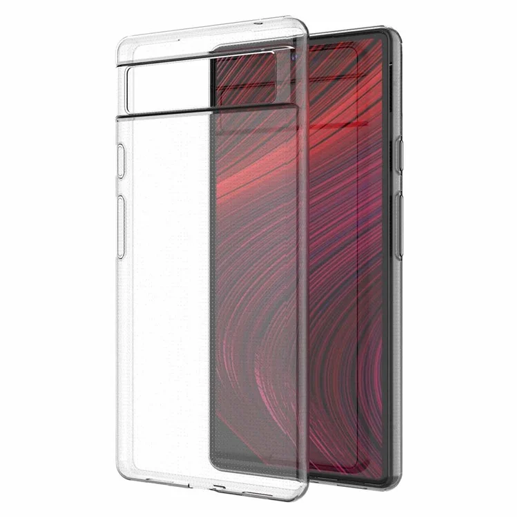 Para Google Pixel 6a Transparente TPU Ultra-slim Soft Soft Proteged Case Caso Capa