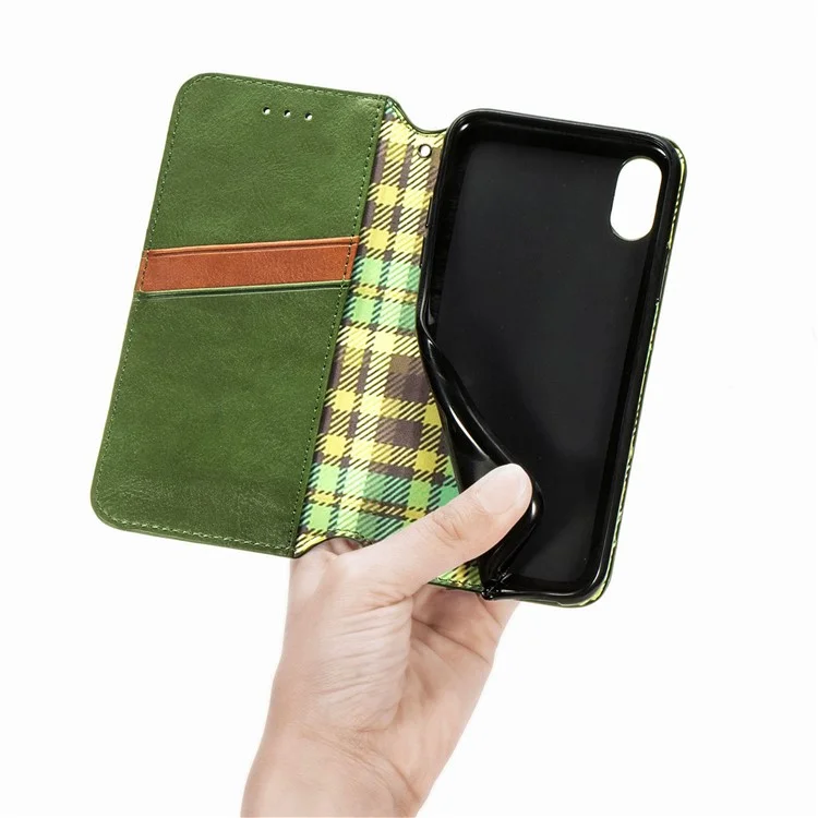 For Google Pixel 6a PU Leather Case Rhombus Imprint Wallet Stand Phone Cover - Green