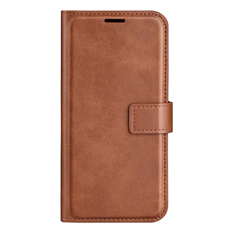For Google Pixel 7 Pro 5G Drop-proof Textured PU Leather Wallet Phone Case Full Protection Stand Cover - Light Brown