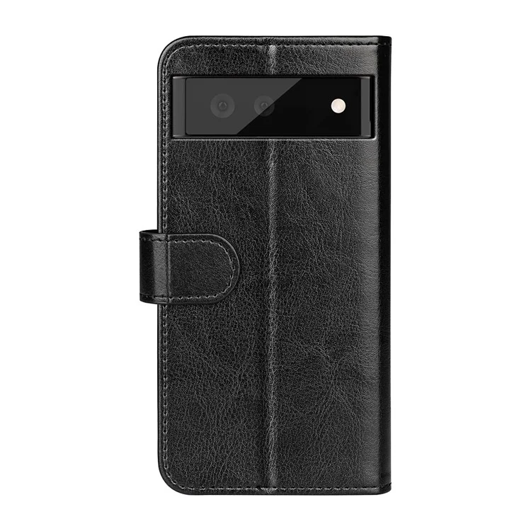 Per Google Pixel 7 5G Wallet PU Leather Phone Case Crazy Horse Texture Stand Cover - Nero