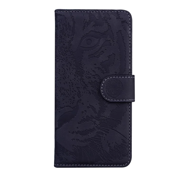 For Google Pixel 7 Pro 5G PU Leather Tiger Pattern Imprinted Wallet Phone Case with Foldable Stand - Black