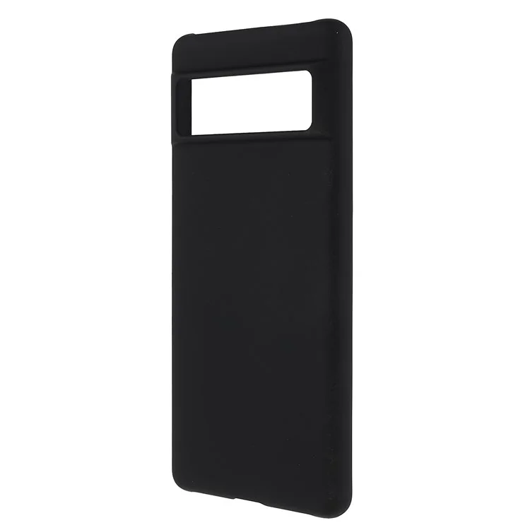 For Google Pixel 7 5G Phone Back Case Glossy Surface Rubberized Hard PC Anti-Scratch Protective Phone Cover - Black