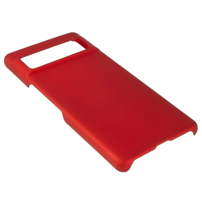 For Google Pixel 7 5G Phone Back Case Glossy Surface Rubberized Hard PC Anti-Scratch Protective Phone Cover - Red