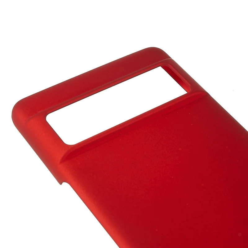 For Google Pixel 7 5G Phone Back Case Glossy Surface Rubberized Hard PC Anti-Scratch Protective Phone Cover - Red