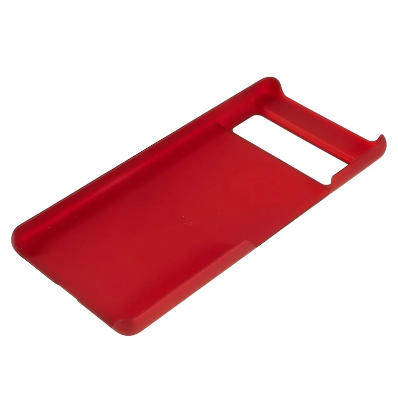 For Google Pixel 7 5G Phone Back Case Glossy Surface Rubberized Hard PC Anti-Scratch Protective Phone Cover - Red