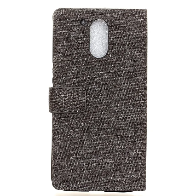 Linen Texture Wallet Leather Flip Case for Motorola Moto G4 / G4 Plus - Grey