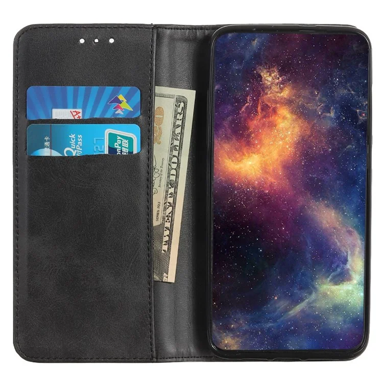 Für Google Pixel 7 Pro Magnetic Auto-absorbierende Telefonabdeckung Split Leder Stand Wallet Schutzhülle - Schwarz