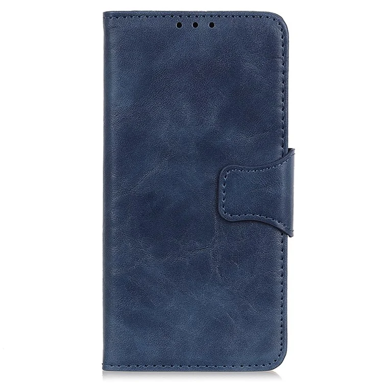 Pour Google Pixel 7 Pro Crazy Horse Texture Split le Cuir Stand Couvercle de Portefeuille Mobile Anti-rayures - Bleu