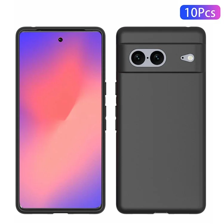 10 Teile / Paket Weiche Tpu Schlanke Telefonabdeckung Für Google Pixel 7, Fingerprint-free Doppelseitige Matte Handy Case