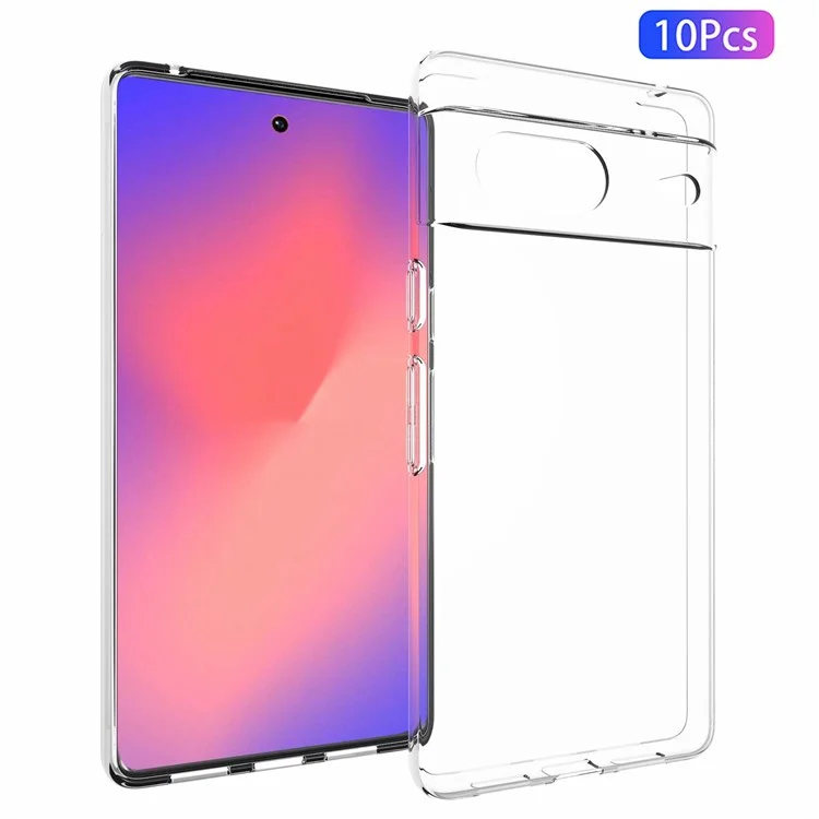 10Pcs / Pack Phone Case Bag for Google Pixel 7 5G Anti-Dust Anti-Scratch TPU Inner Watermark-Free Phone Shell