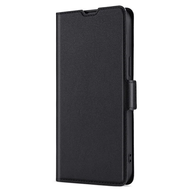 Ultra-Thin PU Leather Case for Google Pixel 7 5G Drop-Proof Stand Phone Cover Side Magnetic Closure Case with Card Slot - Black