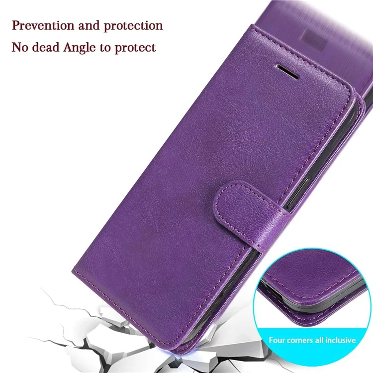 KT Leather Series-2 Для Google Pixel 7 Телефон Flip Cover pu - Пурпурный
