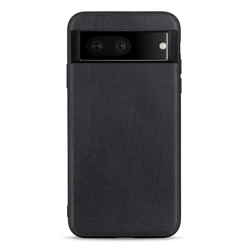 Ultradünner strukturierter Lederschutzhülle für Google Pixel 7 5G, Hybrid-Case aus PC + TPU, stoßfest – Schwarz
