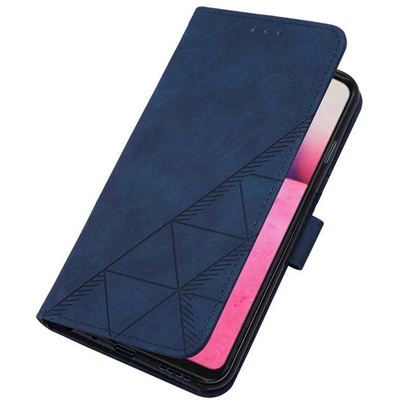 For Google Pixel 7 5G Leather Case with Shoulder Strap Wallet Stand Phone Cover - Sapphire