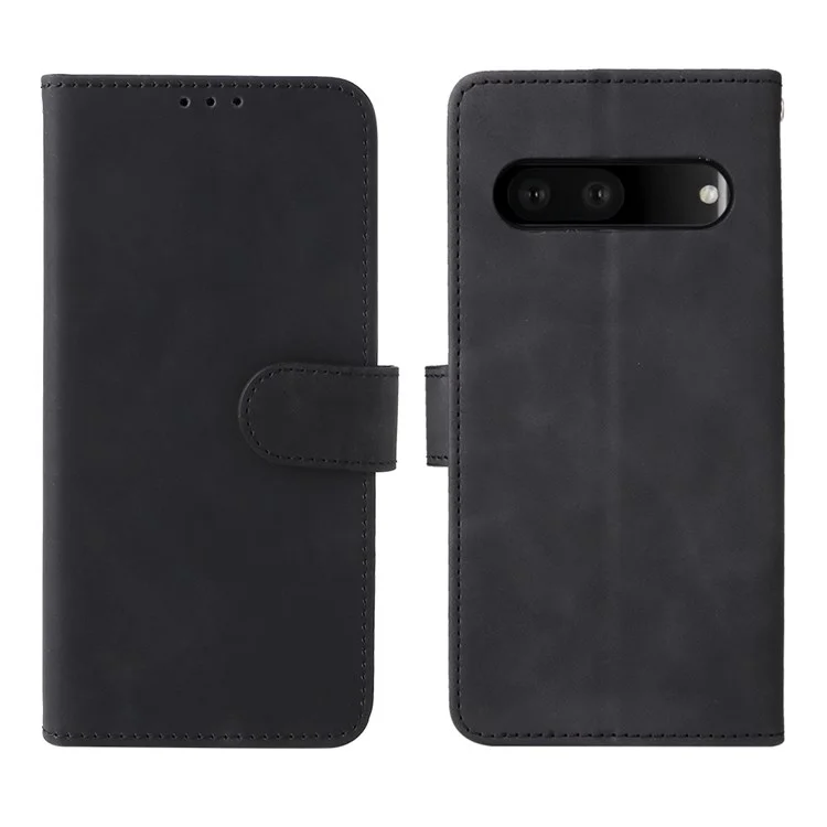 Чехол для смартфона Google Pixel 7 Pro 5G с кожаной и ТПУ-отделкой, с ощущением натурального прикосновения - Черный
