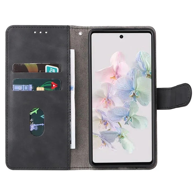 Чехол для смартфона Google Pixel 7 Pro 5G с кожаной и ТПУ-отделкой, с ощущением натурального прикосновения - Черный