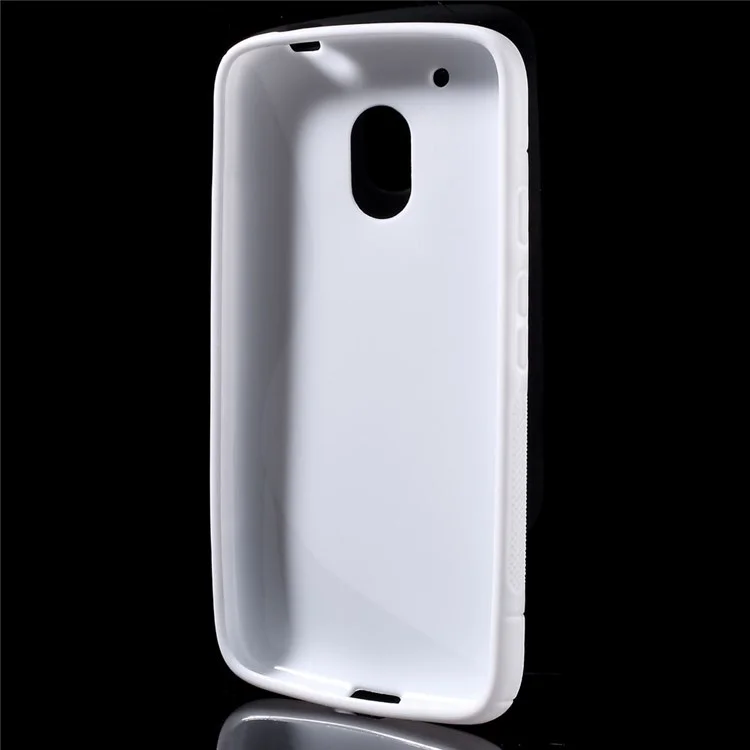 S-style Soft TPU Gel Back Cover for Motorola Moto G4 Play - White