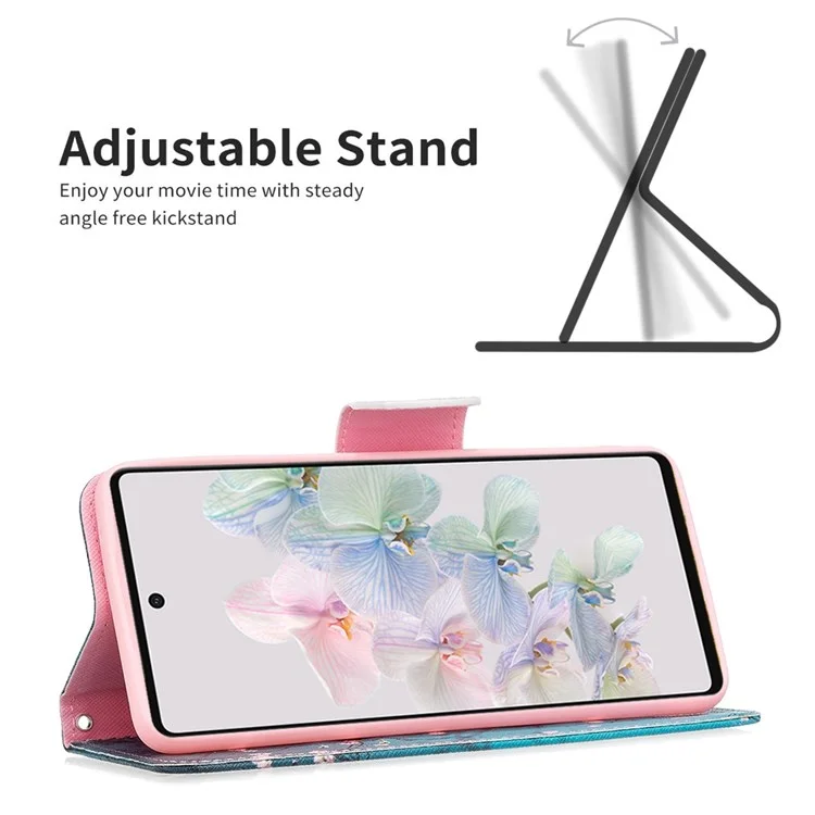 BF Pattern Printing Leather Series-1 Para Google Pixel 7 Pro, Colorido Folio Folio Folio Flip Case Con Billetera Stand - Dulce de Invierno
