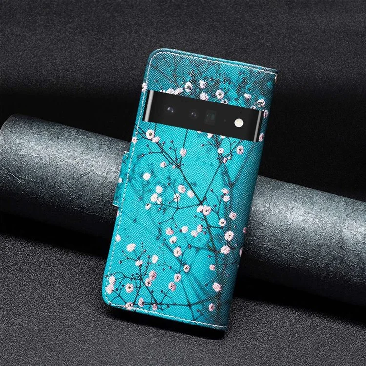 BF Pattern Printing Leather Series-1 Para Google Pixel 7 Pro, Colorido Folio Folio Folio Flip Case Con Billetera Stand - Dulce de Invierno