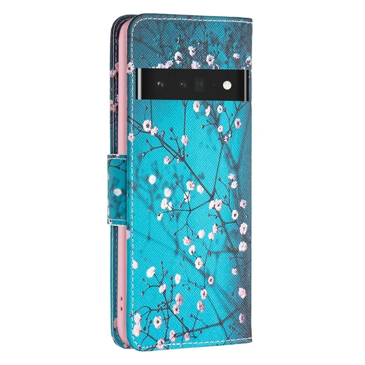 BF Pattern Printing Leather Series-1 Para Google Pixel 7 Pro, Colorido Folio Folio Folio Flip Case Con Billetera Stand - Dulce de Invierno