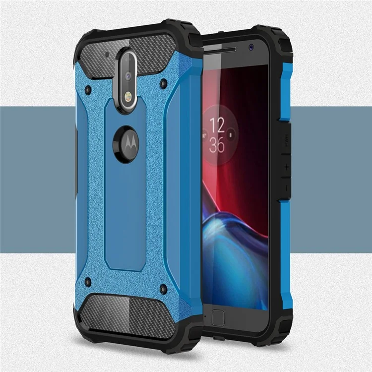 Armor PC TPU Combo Cover for Motorola Moto G4/G4 Plus - Baby Blue