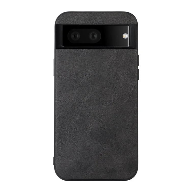 Textured PU Leather Coated Hybrid Case for Google Pixel 7 5G Slim Light Phone Back Cover Drop Protection Accessory - Black