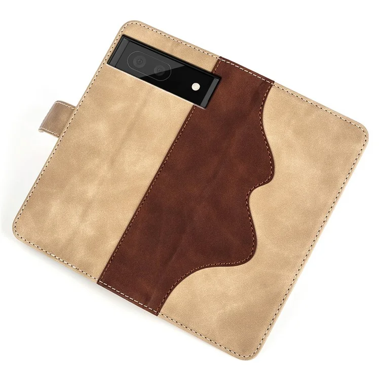 Для Google Pixel 7 Pro Splicing pu Leather + TPU Case Stand Wallet Magnetic Clapp Phone Cople - Желтый