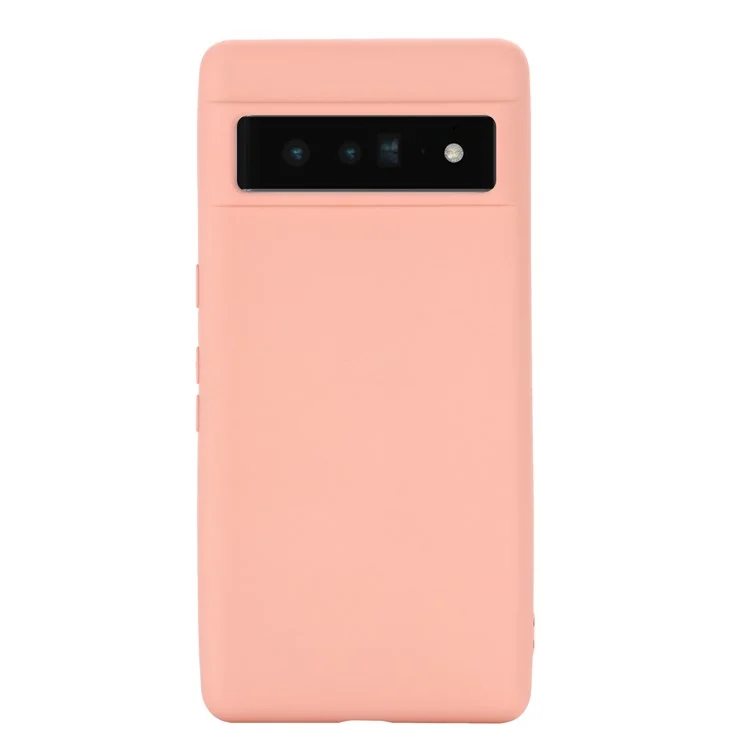 Para Google Pixel 7 Pro 5G Liquid Silicone Case Soft Microfiber Lining Shockproof Drop Protection Cover with Strap - Pink