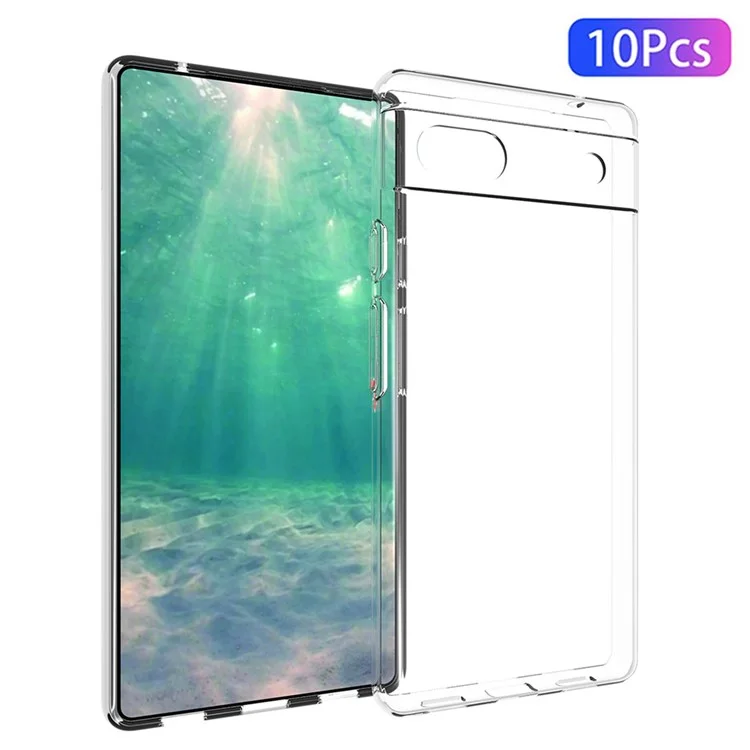 Per Google Pixel 6a 10Pcs/Pack Senza filigrana interna Resistente all'usura Custodia telefonica in TPU morbido Copertura posteriore morbida