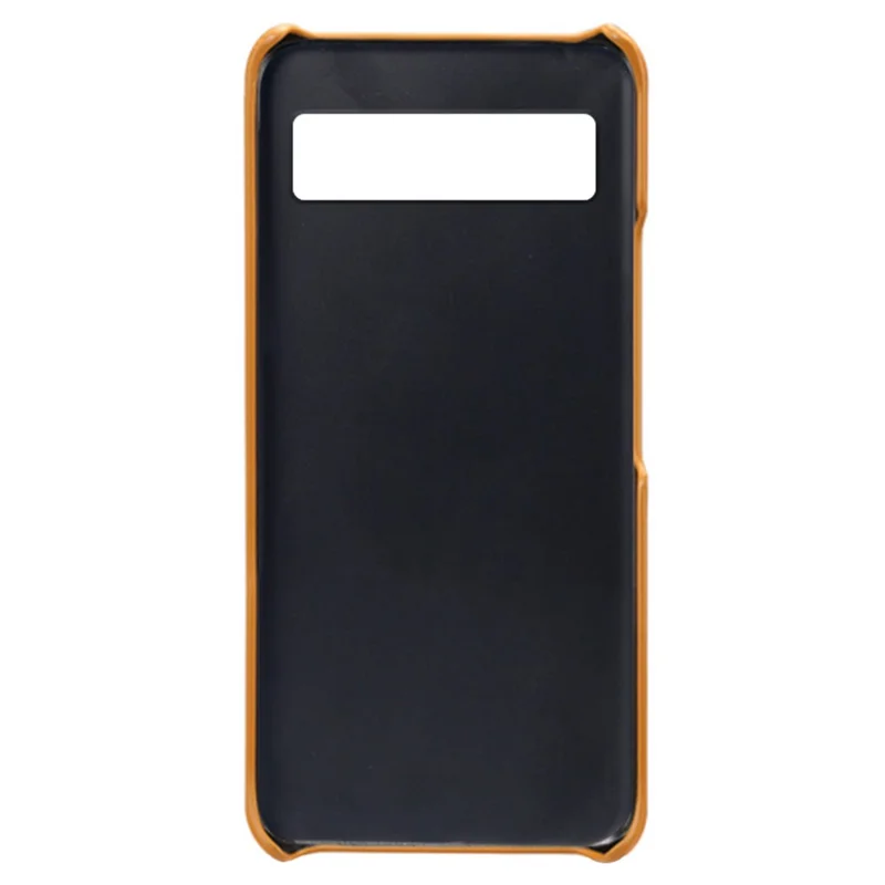 Per Google Pixel 6A 5G Custodia Telefonica Anti-caduta Con Slot A Doppia Scheda In Pelle PC Rivestita Con Copertina Posteriore A Copertina Posteriore - Arancia