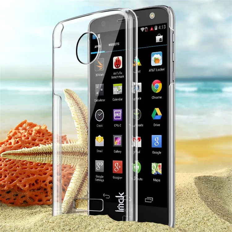 IMAK Crystal Clear Wear Resistant Plastic Cover for Motorola Moto Z Play