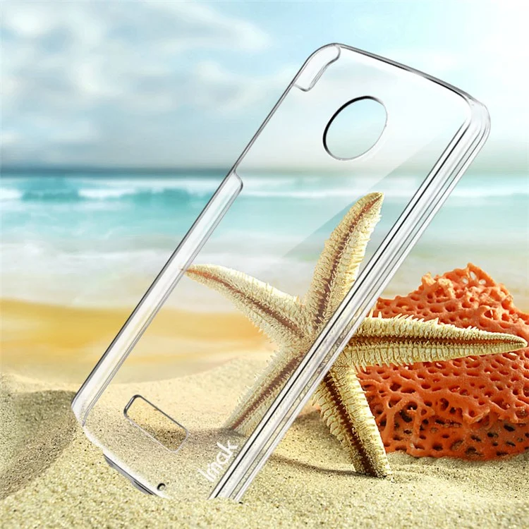 IMAK Crystal Clear Wear Resistant Plastic Cover for Motorola Moto Z Play