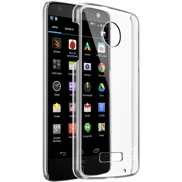 IMAK Crystal Clear Wear Resistant Plastic Cover for Motorola Moto Z Play