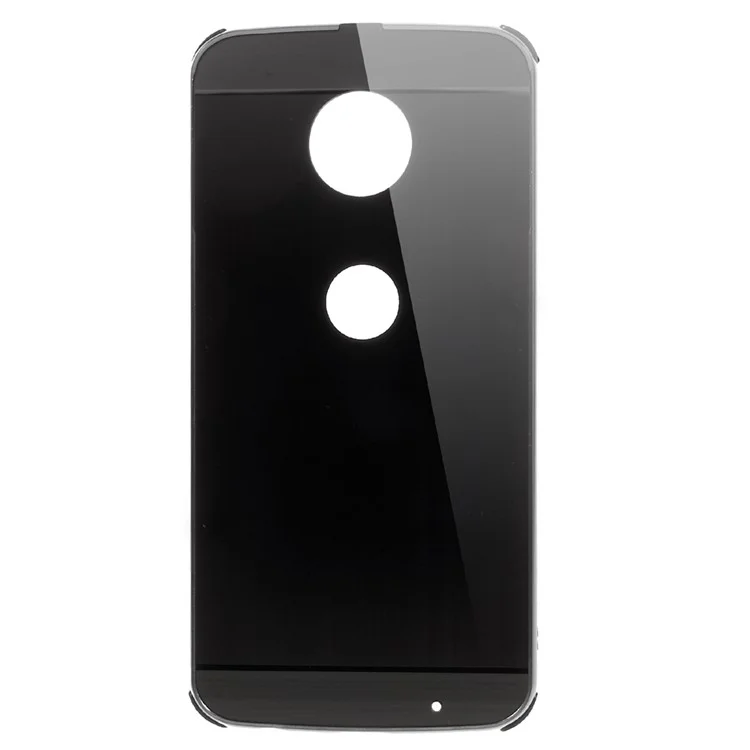 Sliding Metal Frame Brushed Drop-proof Hard Case for Motorola Moto Z Play - Black